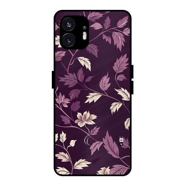 Traditional Florals Metal Back Case for Nothing Phone 2