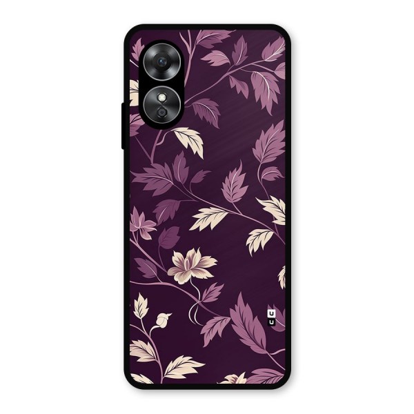 Traditional Florals Metal Back Case for Oppo A17