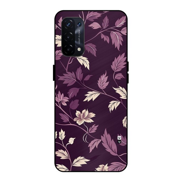 Traditional Florals Metal Back Case for Oppo A74 5G