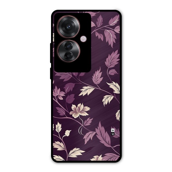 Traditional Florals Metal Back Case for Oppo F25 Pro