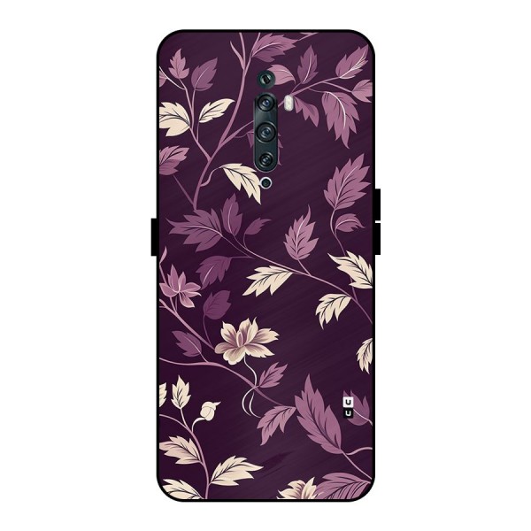 Traditional Florals Metal Back Case for Oppo Reno2 F