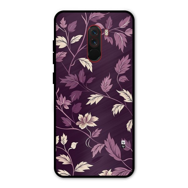 Traditional Florals Metal Back Case for Poco F1