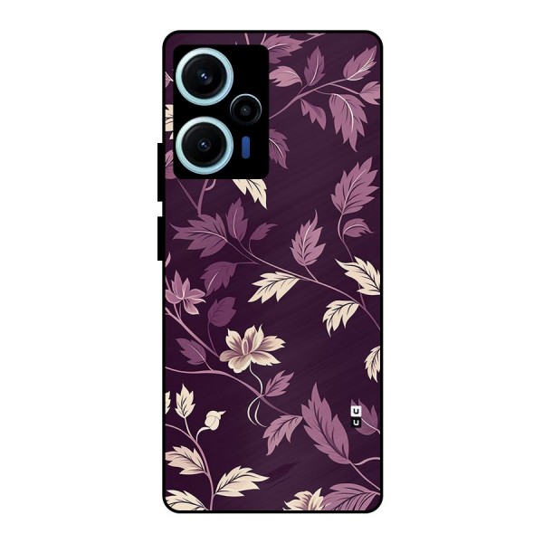 Traditional Florals Metal Back Case for Poco F5