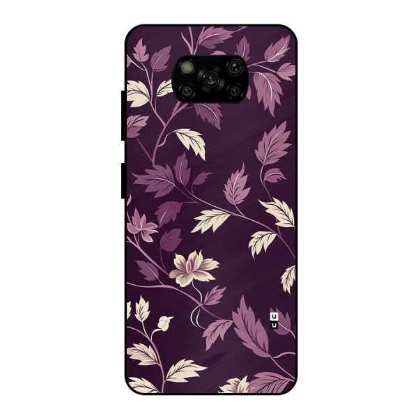 Traditional Florals Metal Back Case for Poco X3