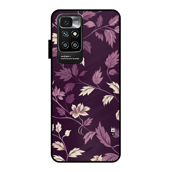 Traditional Florals Metal Back Case for Redmi 10 Prime