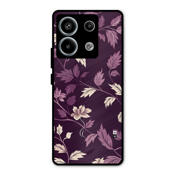 Traditional Florals Metal Back Case for Redmi Note 13 Pro 5G