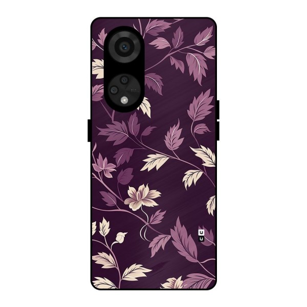 Traditional Florals Metal Back Case for Reno8 T 5G