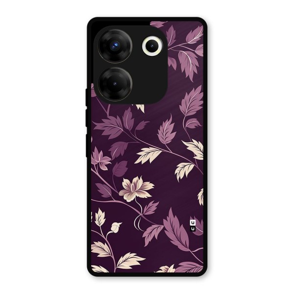 Traditional Florals Metal Back Case for Tecno Camon 20