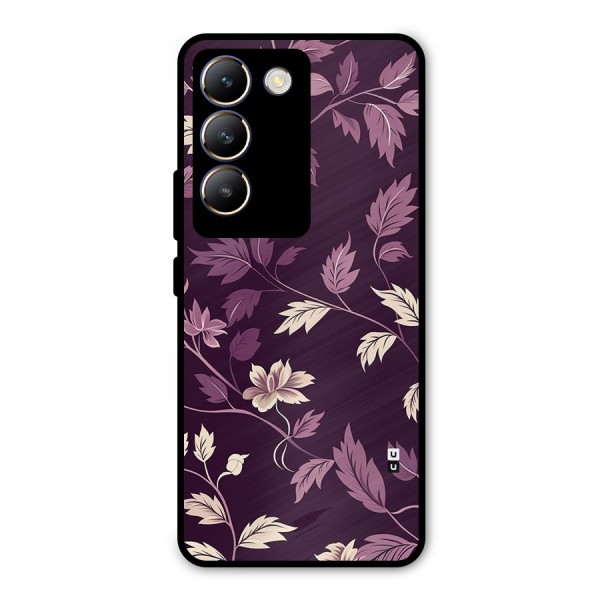 Traditional Florals Metal Back Case for Vivo T3 5G