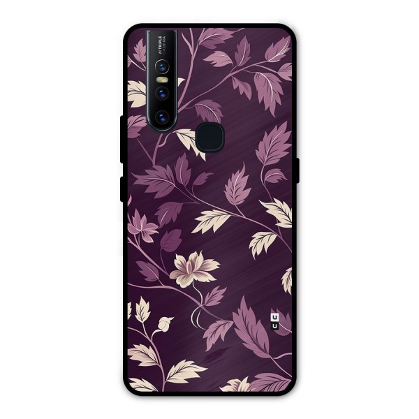 Traditional Florals Metal Back Case for Vivo V15