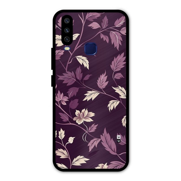 Traditional Florals Metal Back Case for Vivo V17