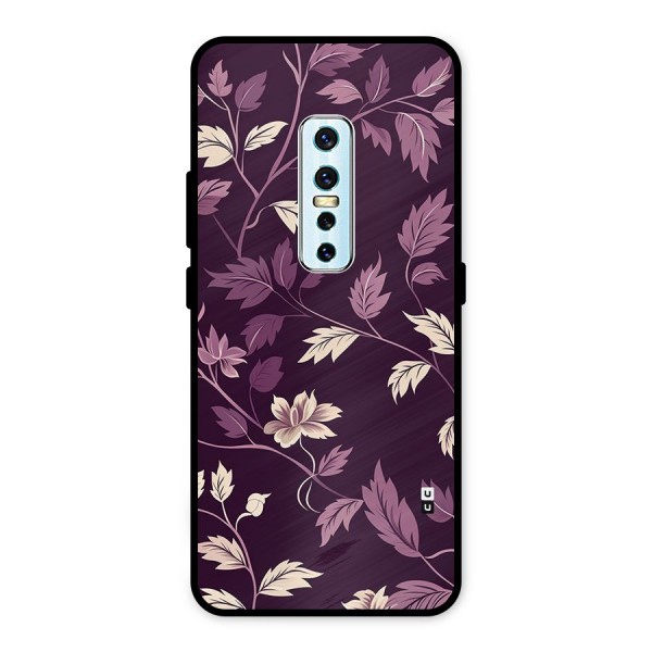 Traditional Florals Metal Back Case for Vivo V17 Pro