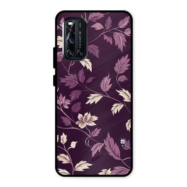 Traditional Florals Metal Back Case for Vivo V19