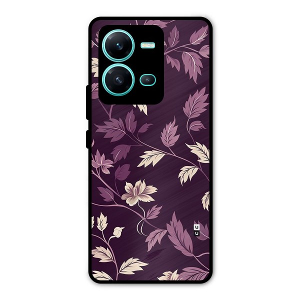 Traditional Florals Metal Back Case for Vivo V25