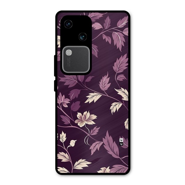 Traditional Florals Metal Back Case for Vivo V30