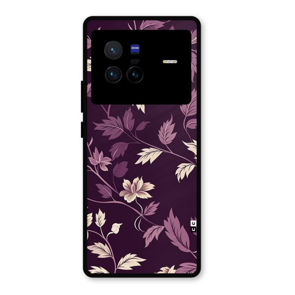 Traditional Florals Metal Back Case for Vivo X80