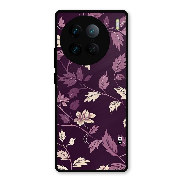 Traditional Florals Metal Back Case for Vivo X90 Pro