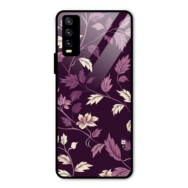 Traditional Florals Metal Back Case for Vivo Y20 2021