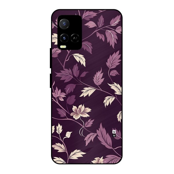 Traditional Florals Metal Back Case for Vivo Y21