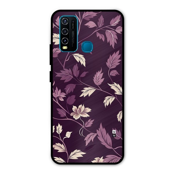 Traditional Florals Metal Back Case for Vivo Y30