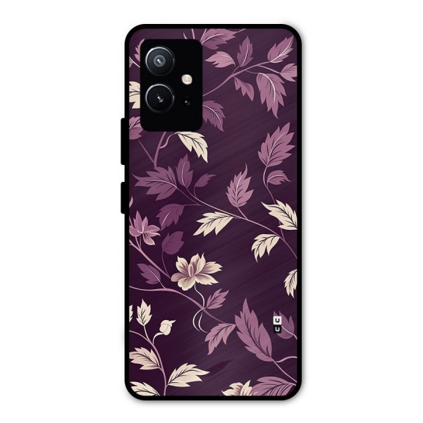 Traditional Florals Metal Back Case for Vivo Y75 5G