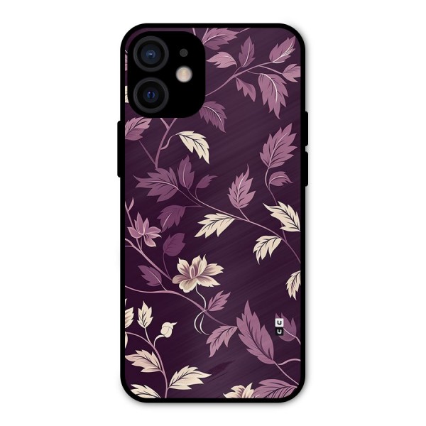 Traditional Florals Metal Back Case for iPhone 12 Mini