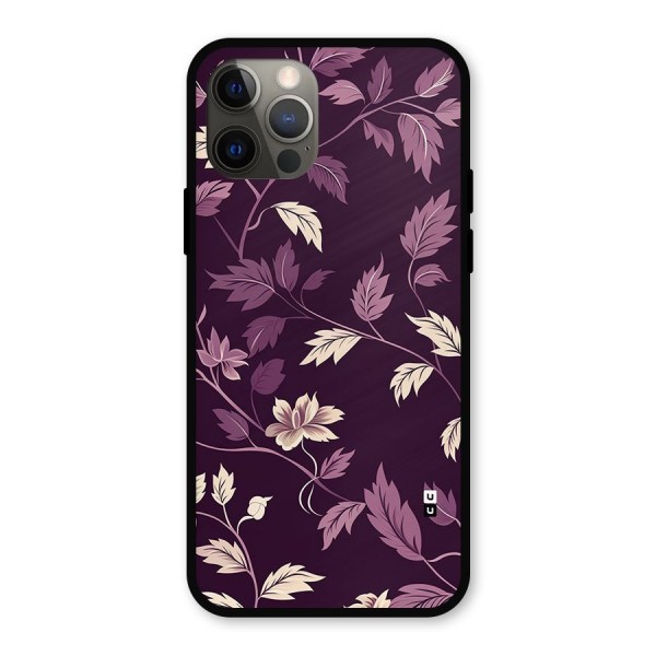 Traditional Florals Metal Back Case for iPhone 12 Pro