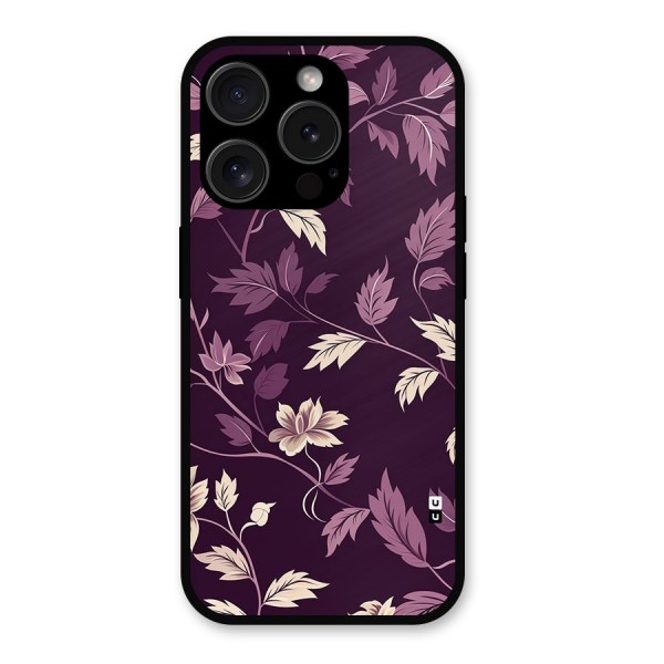 Traditional Florals Metal Back Case for iPhone 15 Pro