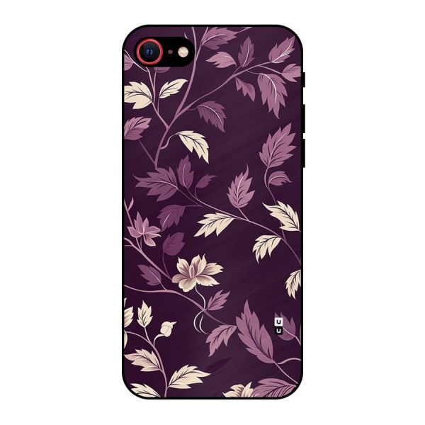 Traditional Florals Metal Back Case for iPhone SE 2020