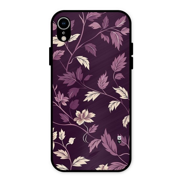 Traditional Florals Metal Back Case for iPhone XR
