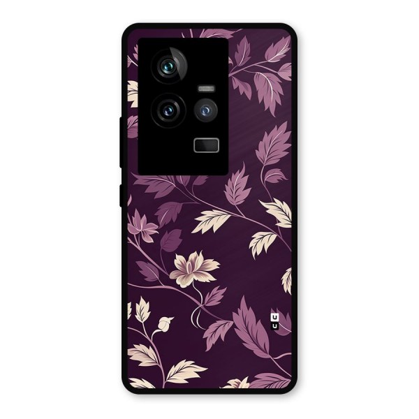 Traditional Florals Metal Back Case for iQOO 11 5G