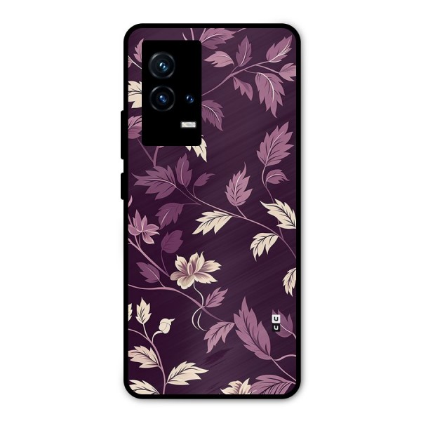 Traditional Florals Metal Back Case for iQOO 9 5G