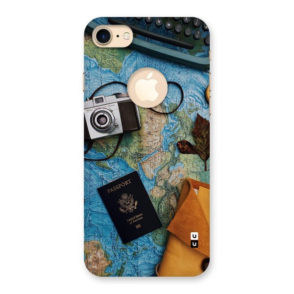 Travel Essentials Back Case for iPhone 8 Logo Cut