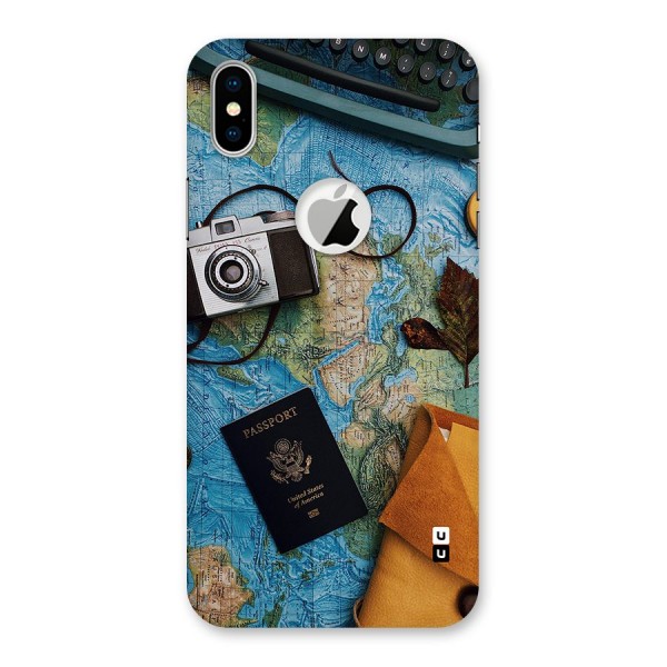 Travel Essentials Back Case for iPhone XS Logo Cut