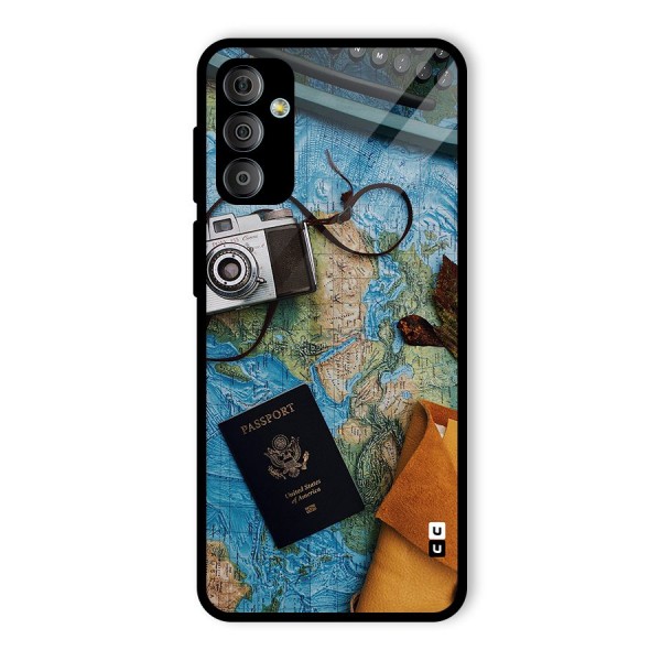 Travel Essentials Glass Back Case for Galaxy F23