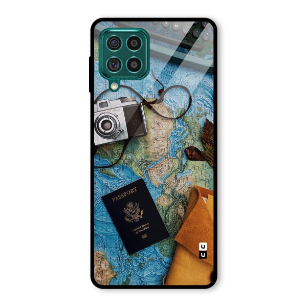 Travel Essentials Glass Back Case for Galaxy F62