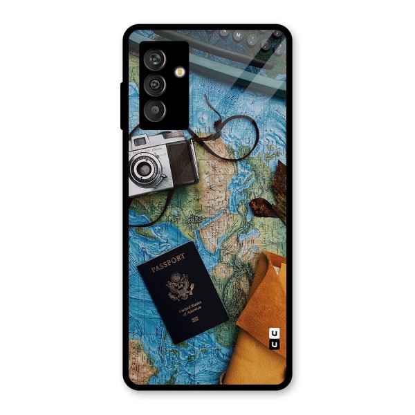 Travel Essentials Glass Back Case for Galaxy M13