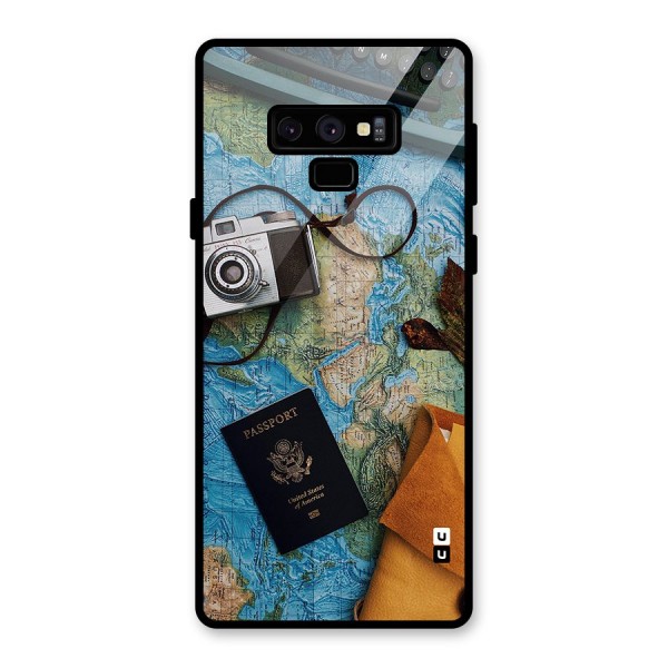 Travel Essentials Glass Back Case for Galaxy Note 9