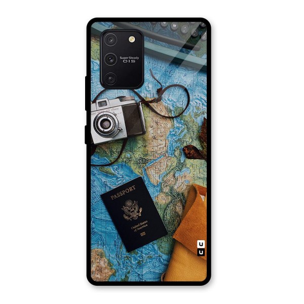 Travel Essentials Glass Back Case for Galaxy S10 Lite