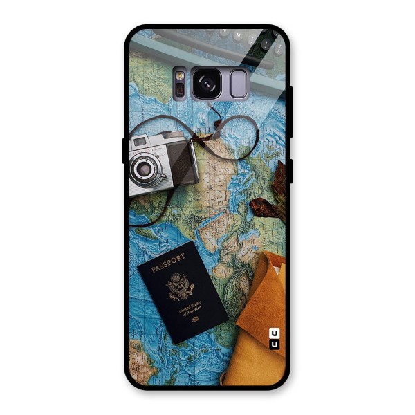 Travel Essentials Glass Back Case for Galaxy S8