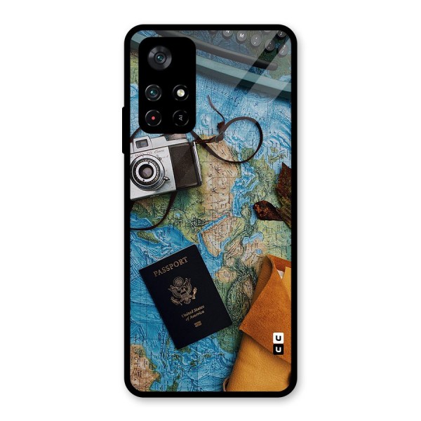 Travel Essentials Glass Back Case for Poco M4 Pro 5G