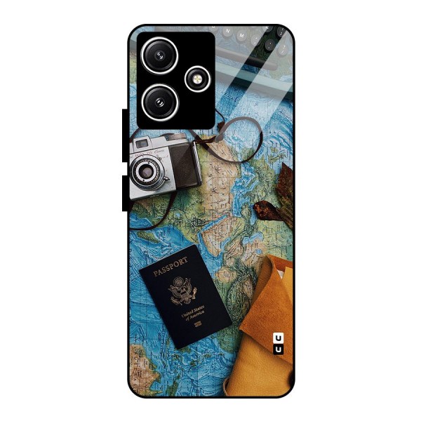 Travel Essentials Glass Back Case for Poco M6 Pro