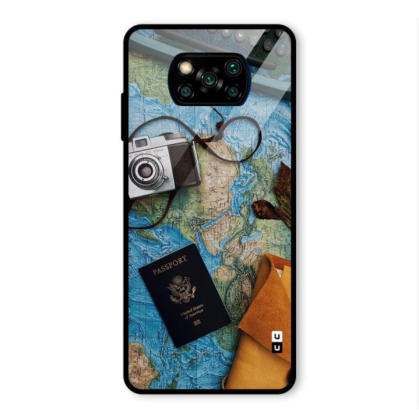 Travel Essentials Glass Back Case for Poco X3 Pro