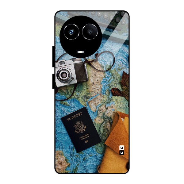 Travel Essentials Glass Back Case for Realme Narzo 60X