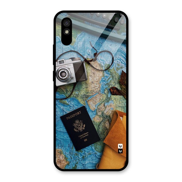 Travel Essentials Glass Back Case for Redmi 9i