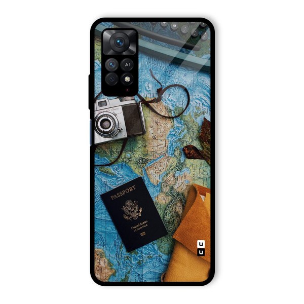 Travel Essentials Glass Back Case for Redmi Note 11 Pro