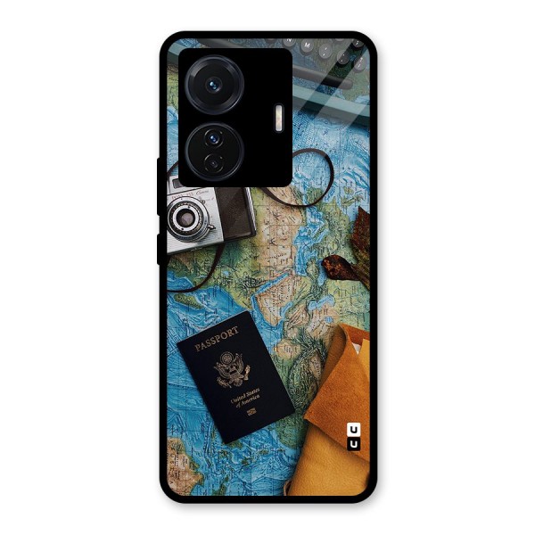 Travel Essentials Glass Back Case for Vivo T1 Pro