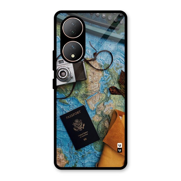 Travel Essentials Glass Back Case for Vivo T2