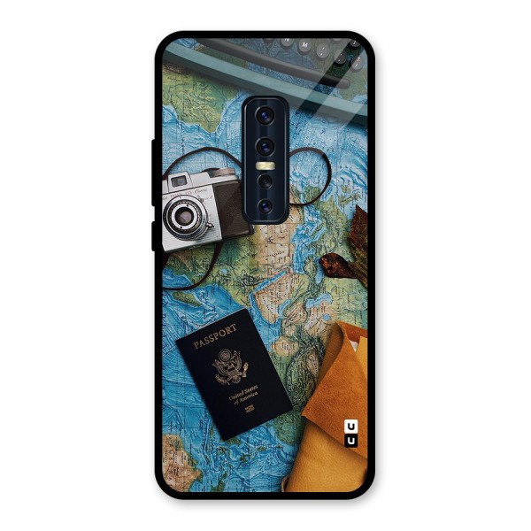 Travel Essentials Glass Back Case for Vivo V17 Pro