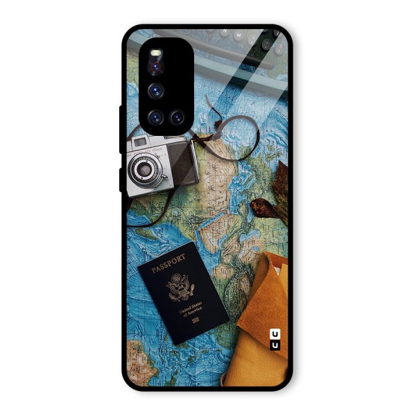 Travel Essentials Glass Back Case for Vivo V19